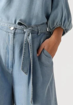 blauwe beaumont wijde broek kimberley pants
