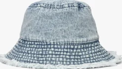 blauwe becksondergaard hoed washed denima bucket hat