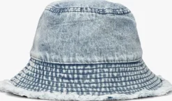 blauwe becksondergaard hoed washed denima bucket hat