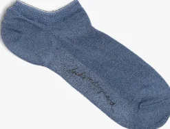 blauwe becksondergaard sokken solid glitter sneakie sock