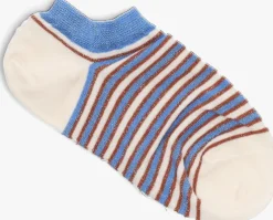 blauwe becksondergaard sokken sneakie multi stripe sock