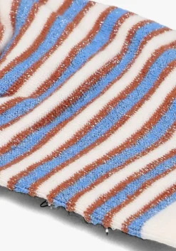 blauwe becksondergaard sokken sneakie multi stripe sock