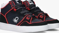 blauwe benetton hoge sneakers rod mix