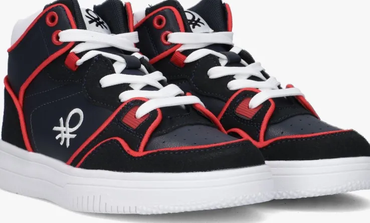 blauwe benetton hoge sneakers rod mix