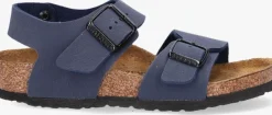blauwe birkenstock platte sandalen new york kids