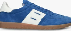blauwe blackstone lage sneakers lime wren