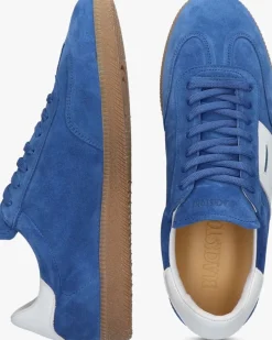blauwe blackstone lage sneakers lime wren