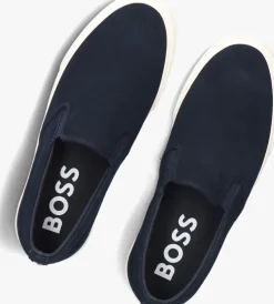 blauwe boss loafers aiden slon