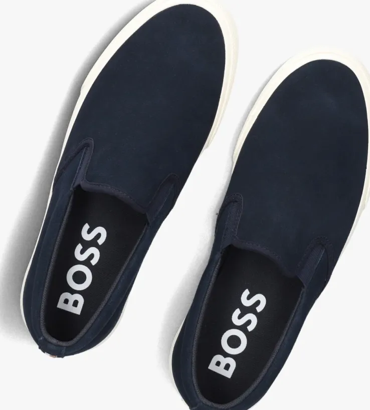 blauwe boss loafers aiden slon