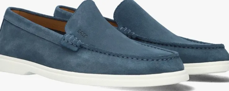 blauwe boss loafers sienne