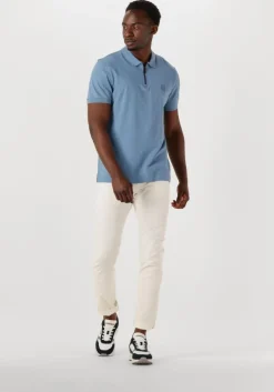 blauwe boss orange polo passerzip