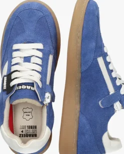 blauwe braqeez lage sneakers gyan gum