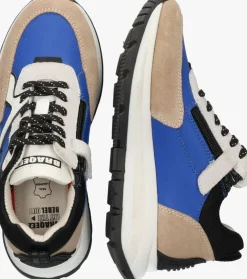 blauwe braqeez lage sneakers frank flash