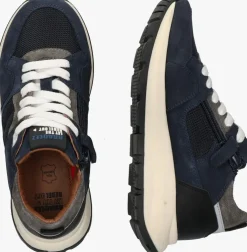 blauwe braqeez lage sneakers finn flash