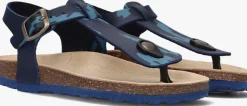 blauwe braqeez platte sandalen sammy spain