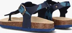 blauwe braqeez platte sandalen sammy spain