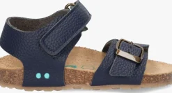 blauwe bunniesjr platte sandalen ben beach