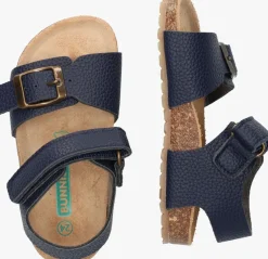 blauwe bunniesjr platte sandalen ben beach