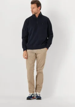 blauwe butcher of blue sweater army half zip