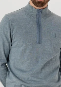 blauwe butcher of blue trui lt clifden half zip