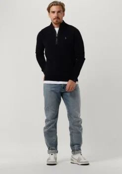 blauwe butcher of blue trui clifden halfzip