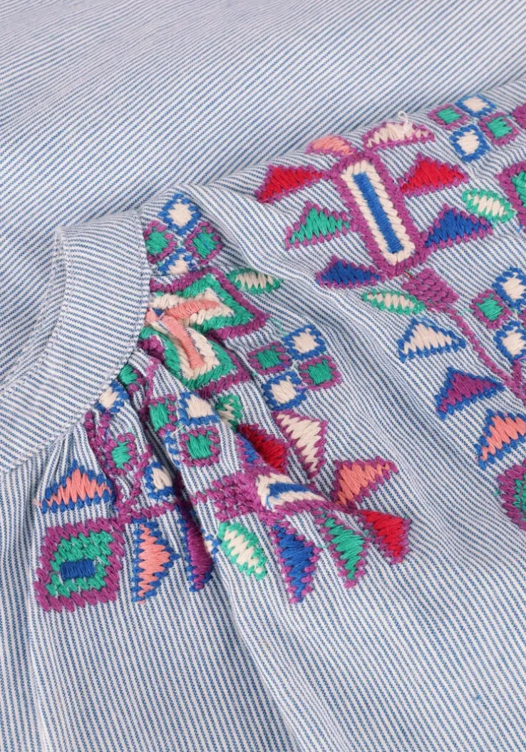 blauwe by-bar blouses amie embroiderie blouse