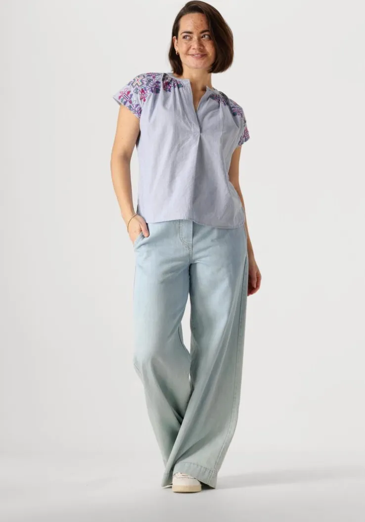 blauwe by-bar blouses amie embroiderie blouse