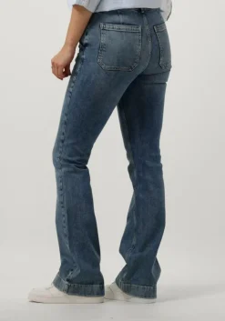 blauwe by-bar flared jeans leila pant nrx