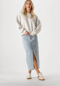 blauwe by-bar midirok elba denim skirt