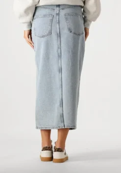 blauwe by-bar midirok elba denim skirt