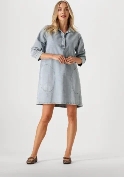 blauwe by-bar mini jurk flynt denim dress