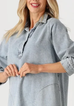 blauwe by-bar mini jurk flynt denim dress