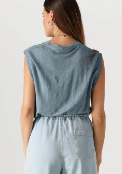 blauwe by-bar top mason linnen top