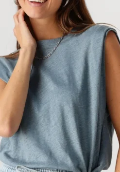 blauwe by-bar top mason linnen top