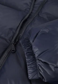 blauwe calvin klein gewatteerde jas essential midweight long puffer
