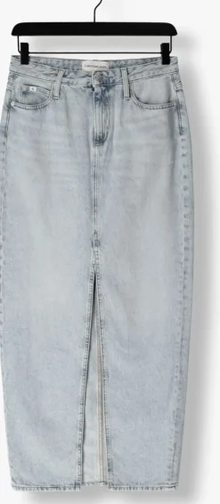 blauwe calvin klein maxirok maxi skirtda
