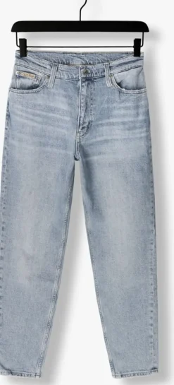 blauwe calvin klein mom jeans mom jean