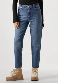 blauwe calvin klein mom jeans mom jean