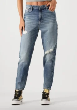 blauwe calvin klein mom jeans mom jean