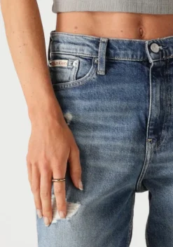 blauwe calvin klein mom jeans mom jean