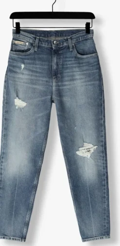 blauwe calvin klein mom jeans mom jean