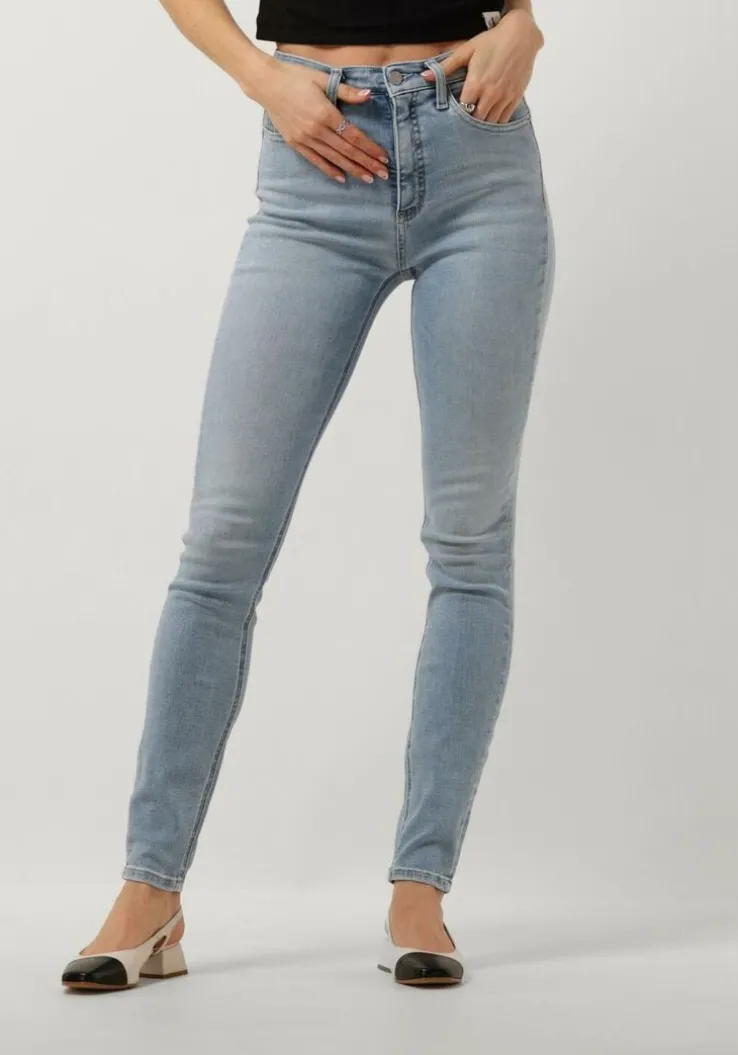 blauwe calvin klein skinny jeans high rise skinny