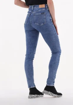 blauwe calvin klein skinny jeans high rise skinny 15787