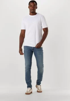 blauwe calvin klein skinny jeans skinny canyon blue jean regen