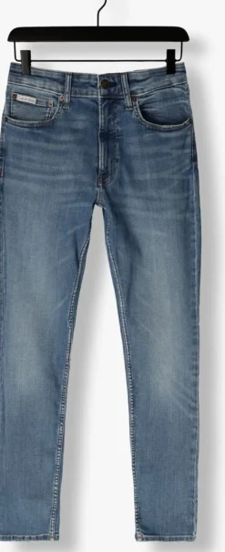 blauwe calvin klein skinny jeans skinny canyon blue jean regen
