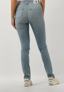 blauwe calvin klein skinny jeans high rise skinny