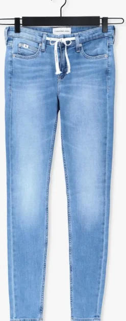 blauwe calvin klein skinny jeans mid rise skinny