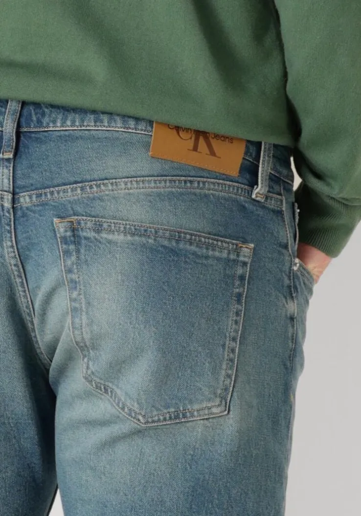 blauwe calvin klein slim fit jeans slim taper