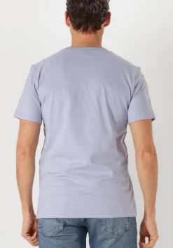 blauwe calvin klein t-shirt woven label regular tee