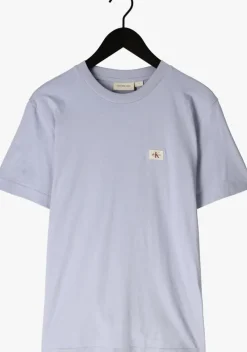 blauwe calvin klein t-shirt woven label regular tee
